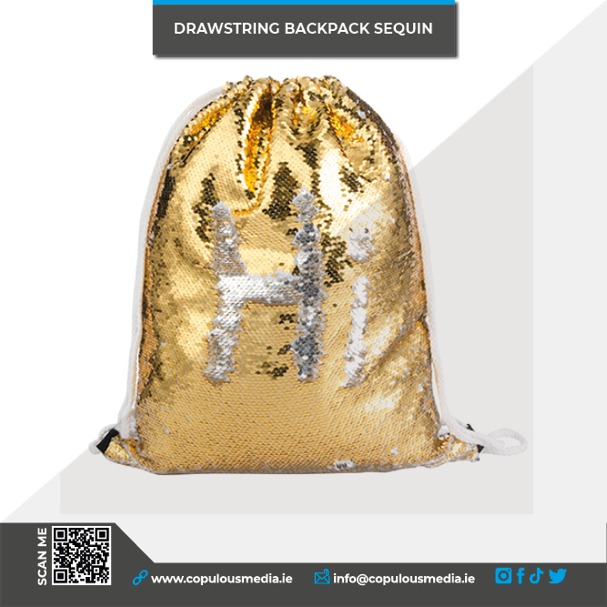 Drawstring cheap sequin backpack